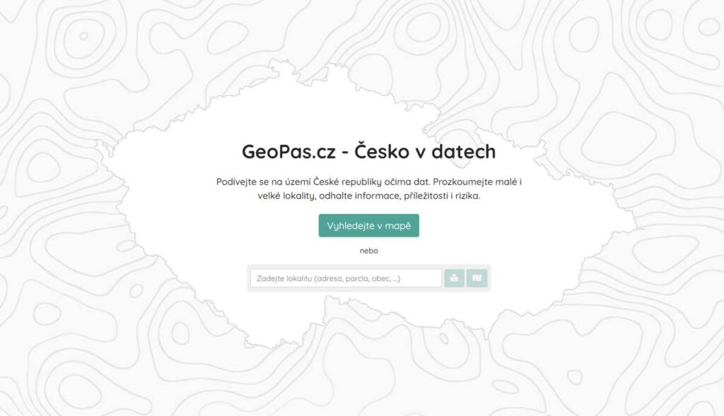 GEOPAS.cz - printsreen webové aplikace