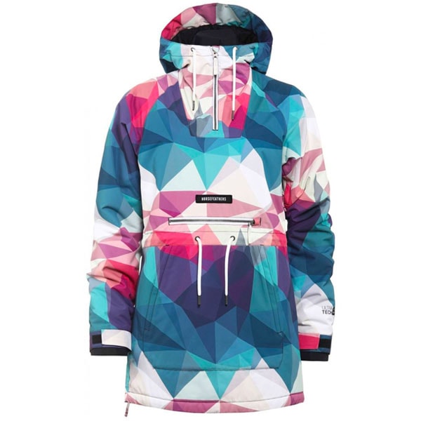 Snowboardová bunda Horsefeathers Derin Ii Wms - Modrá, barevná, růžová, bílá<br />
