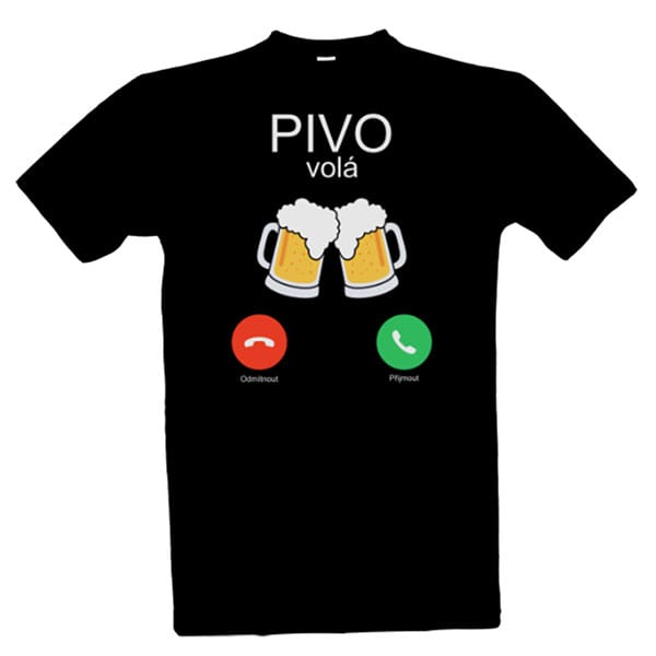 vtipné pivní tričko pivo volá pro muže i ženy, skvělý pivní dárek