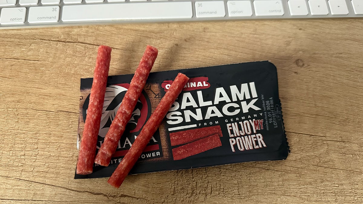 Salami Snack od Indiana Jerky - sušená salámová svačinka, recenze e-shopu jerky-shop.cz
