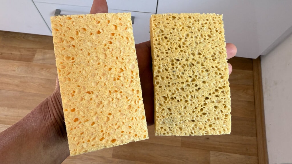 Pohled na savou část ekologické houbičky Ecodis