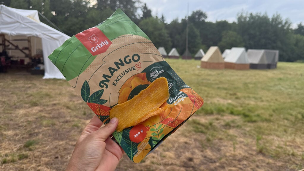 Mango exclusive Grizly jako zdravá svačina na cesty – testování na letním táboře.