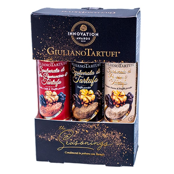Dárková sada tří druhů lanýžového koření Spolverata® od Giuliano Tartufi – exkluzivně na lanyzshop.cz