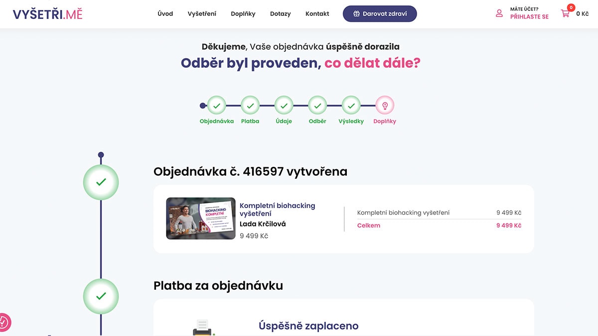 Biohackingové vyšetření Vyšetři.mě – recenze